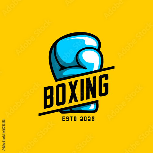 vector boxing logo, vector boxing gloves