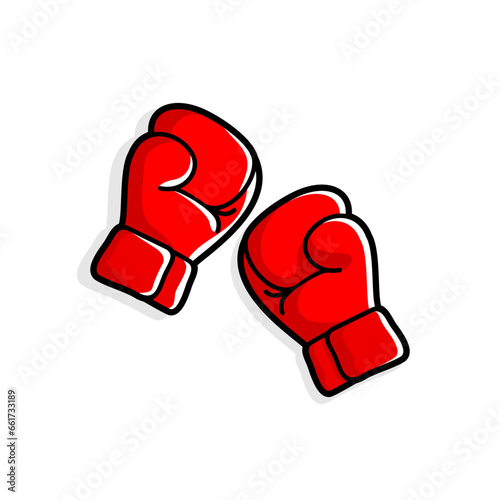 Boxing gloves vector on white background 