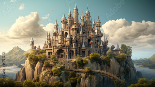 Castle 3d illustration © iqra