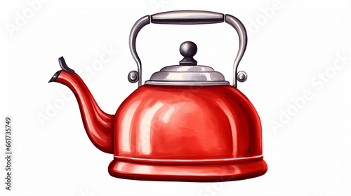 kettle watercolor ornament