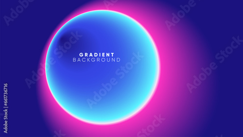 Gradient Circle Abstract Background with Vibrant Blue and Pink Hues. Suitable for Banners, Presentations, Wallpapers, and Web Designs. Vector Illustration. 