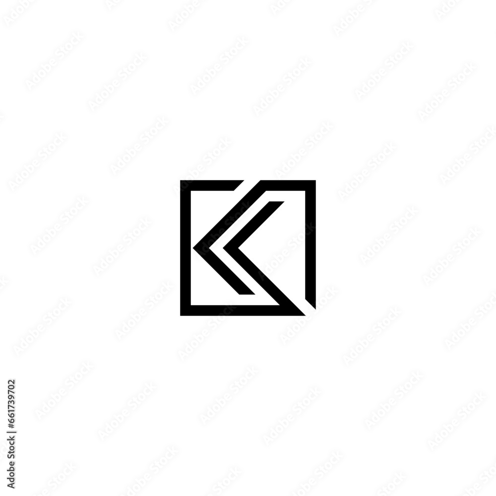 K with a square box concept K with a square box concept