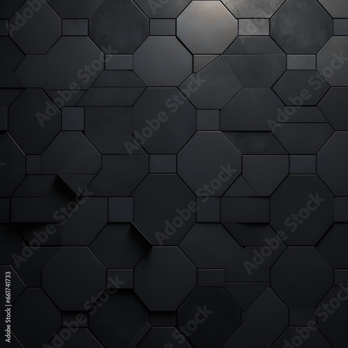 black and white hexagon background