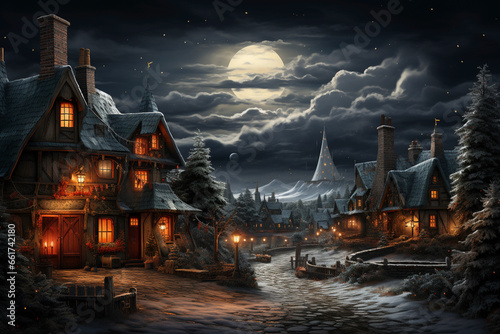 Winter village,christmas