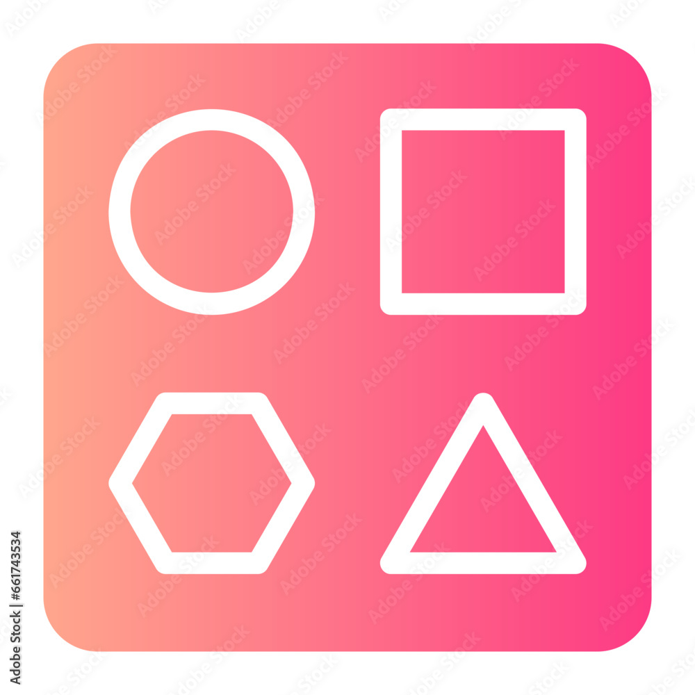 shapes gradient icon shapes gradient icon
