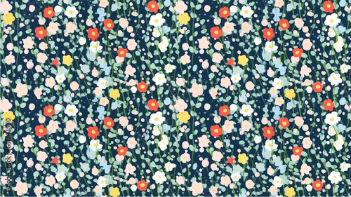 seamless ditsy flowers repeating pattern, tiny flowers pattern, ditsy, liberty , meadow, floral , for summer dress fabric