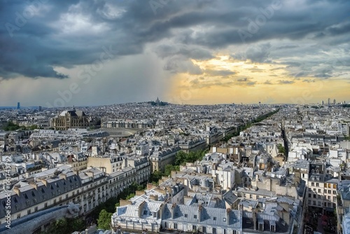 Paris, aerial view of the city
