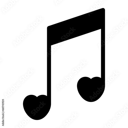 love song glyph icon