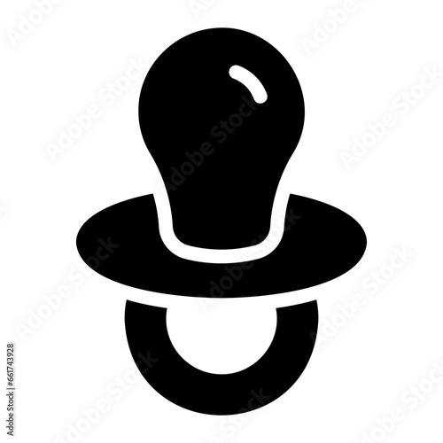 pacifier glyph icon