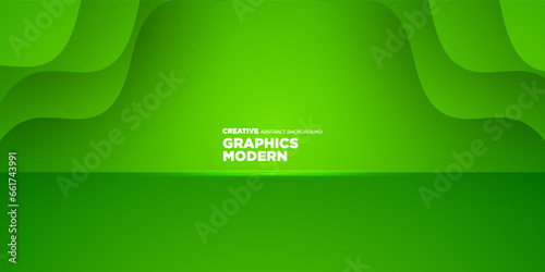 Modern 3d abstract background products display dark green scene with wave geometric platform. Background vector 3d rendering with podium. Stand to show your products. Eps10 vector