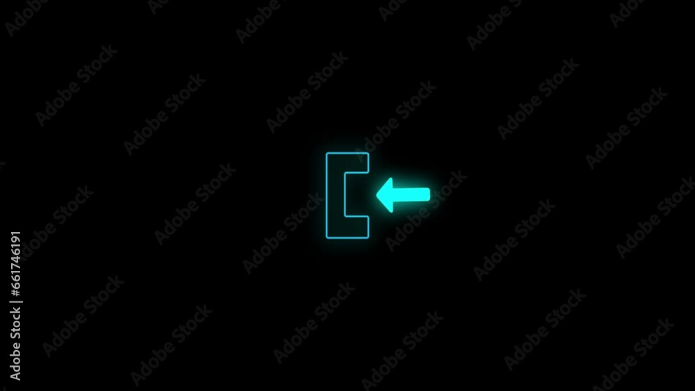 Arrow animation the left said arrow direction on black background. Arrow animation the left said arrow direction on black background.