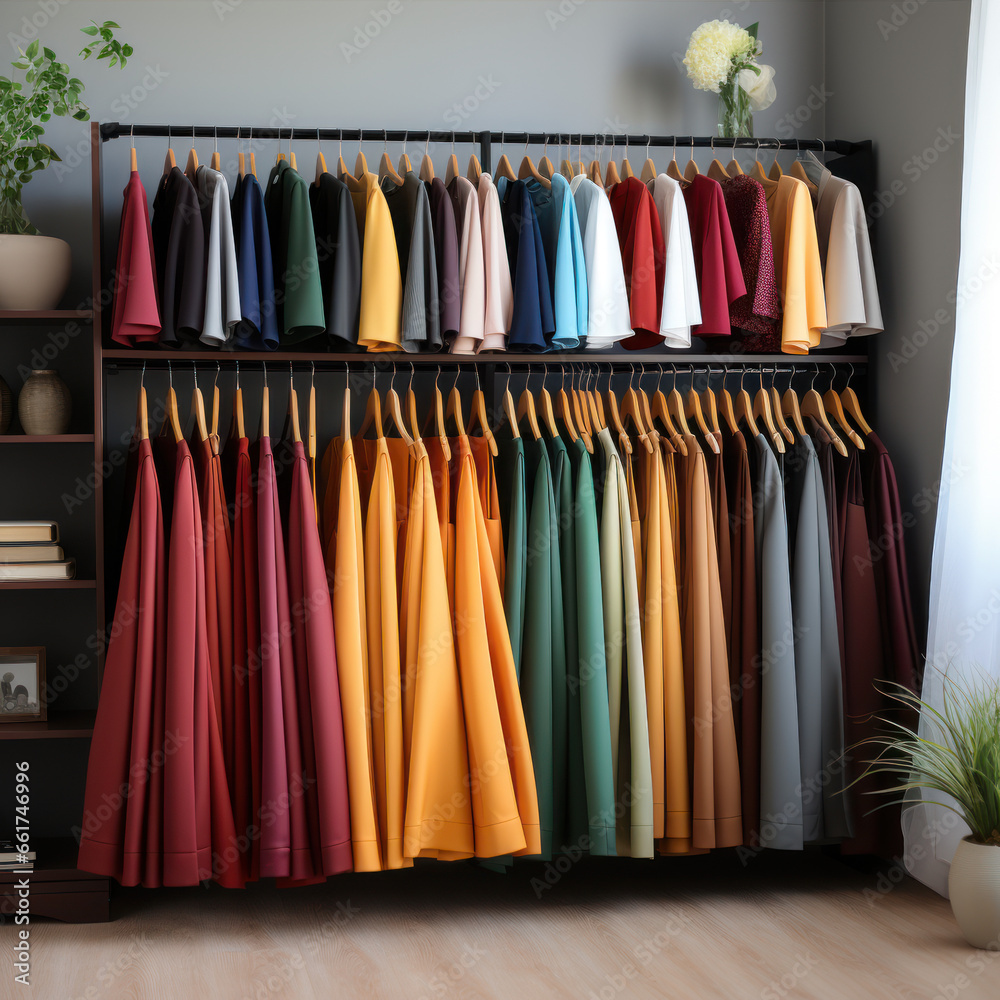  a wardrobe full of skirts 
