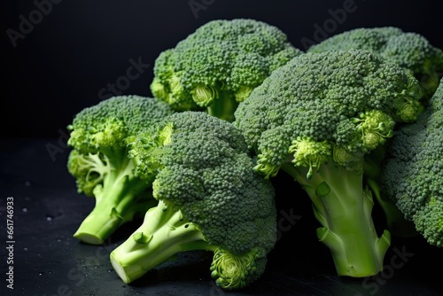 Fresh broccoli on the table