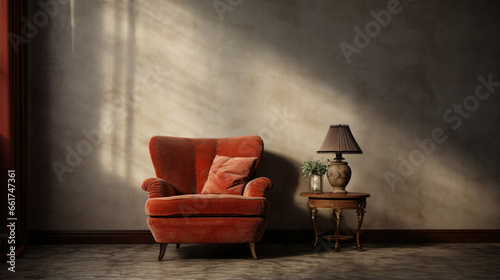 Armchair in corner