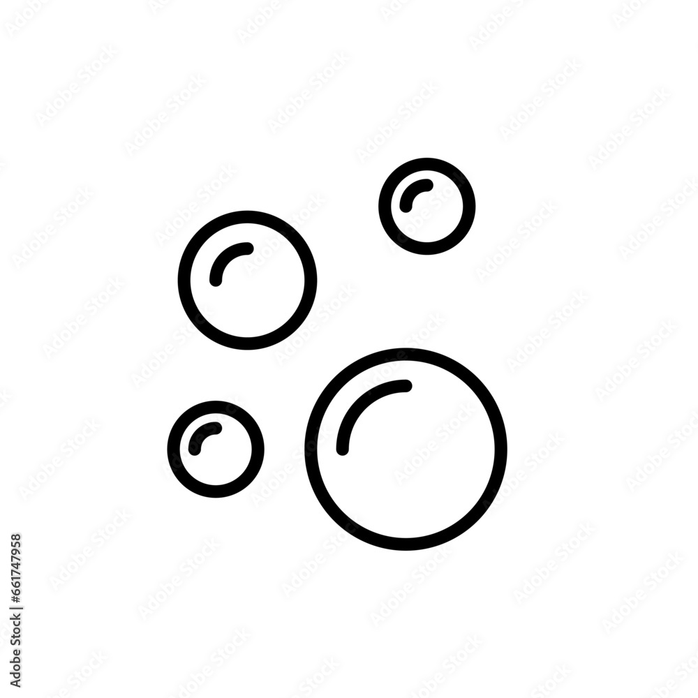 Soap bubbles. Pixel perfect, editable stroke icon Soap bubbles. Pixel perfect, editable stroke icon