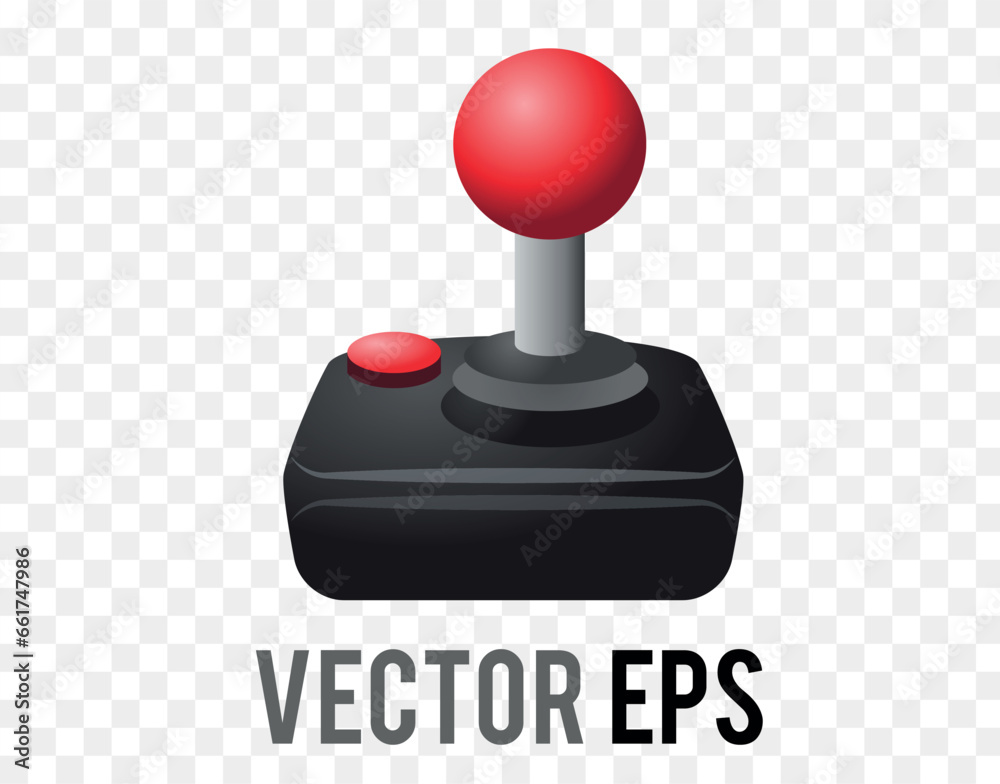 Vector gradient black and red game joystick controller icon Vector gradient black and red game joystick controller icon