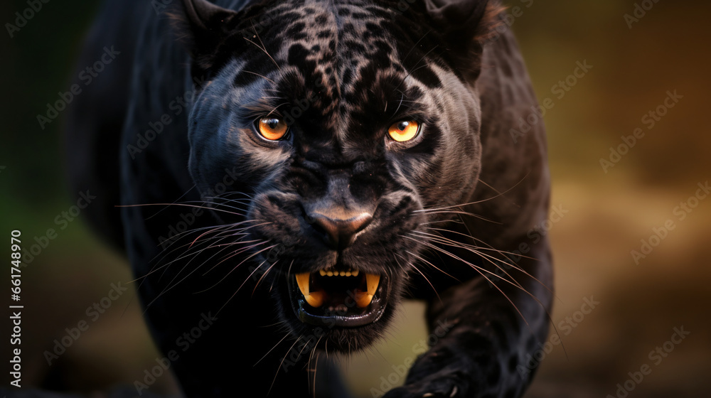 Black panther animal