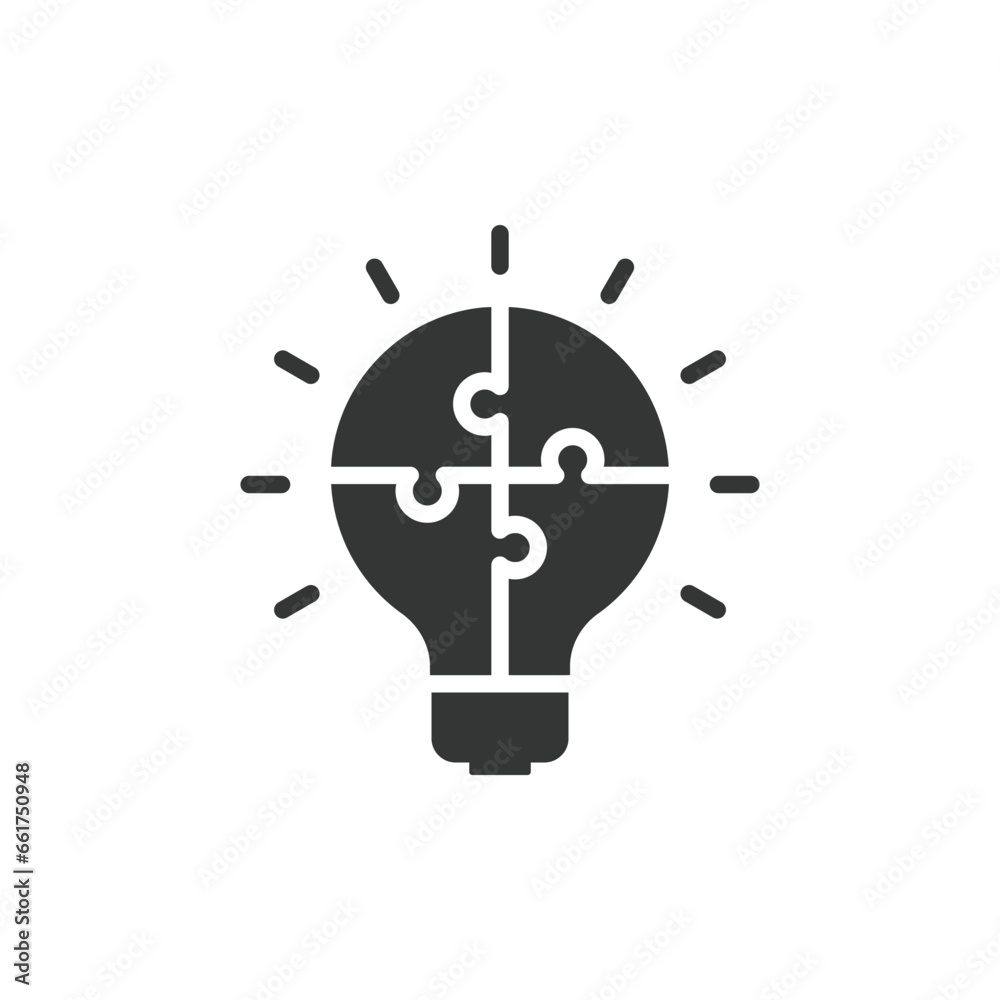 Light bulb with the puzzle on a transparent background Light bulb with the puzzle on a transparent background