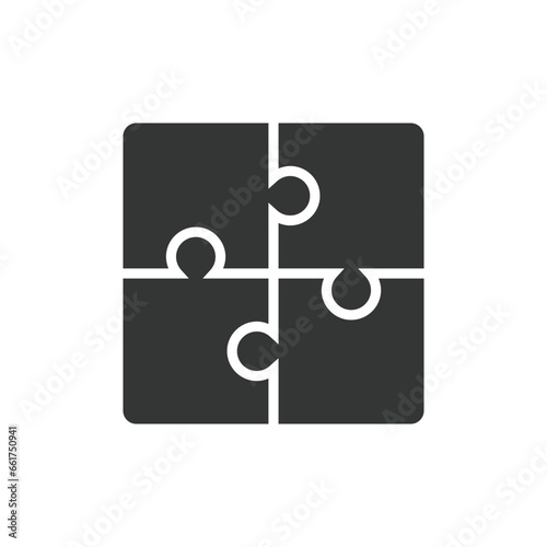Jigsaw puzzle on a transparent background