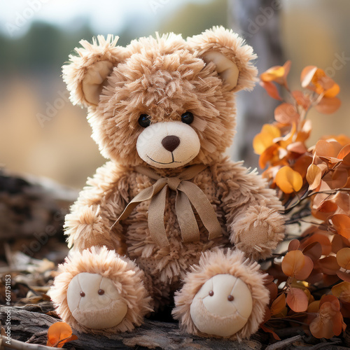 A brown and beige teddy bear.   © Sekai