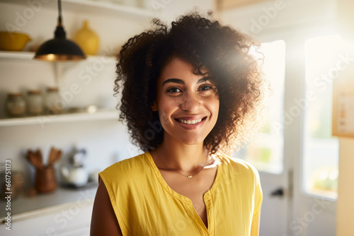 Young African American woman at home © JuanM