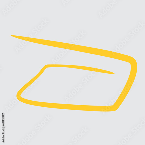 vector highlighter element color can be changed with one click. Vector illustration