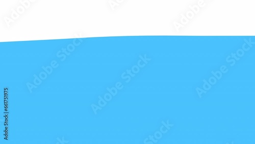 Filling with liquid. 2D animation video. Motion graphics with alpha channel.