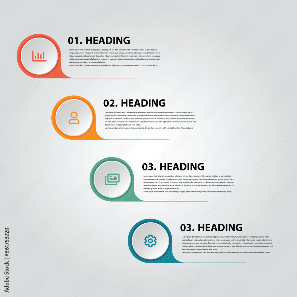 modern design template for infographics, Vector infographic with icon template 