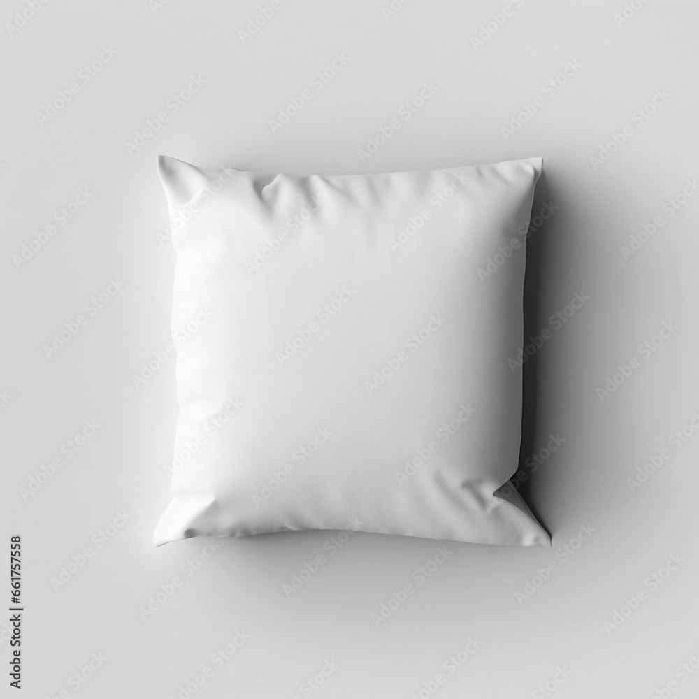 Blank Pillow Mockup on White Background Blank Pillow Mockup on White Background