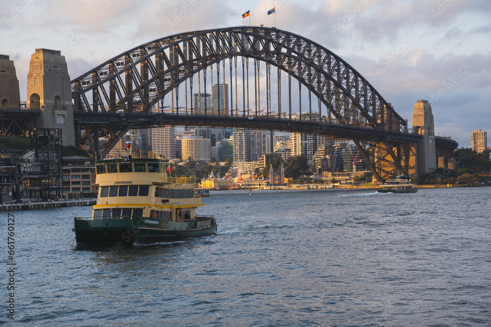 Circular Quay and Opera House, Sydney, Australia. Ferry 

