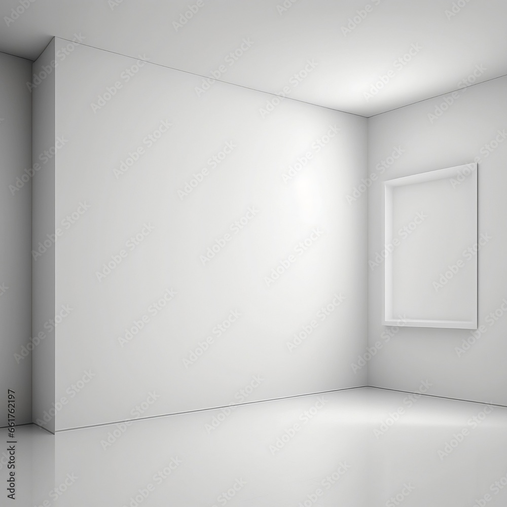Fototapeta premium Blank Photo Frame Mockup on White Background