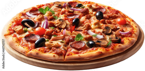 Pizza png with AI generated.