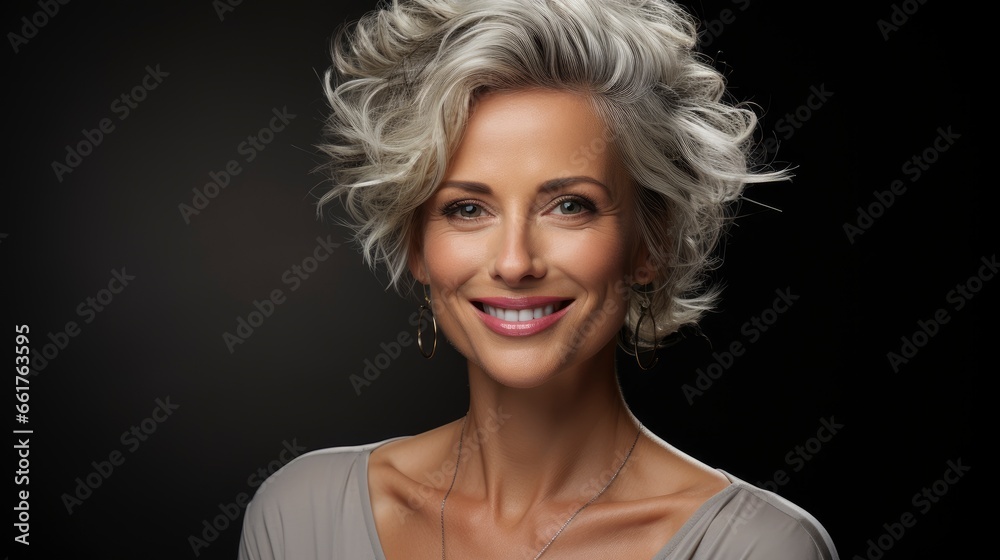 Front View Smiley Mature Woman Posing With Make Up, Background Images , Hd Wallpapers, Background Image