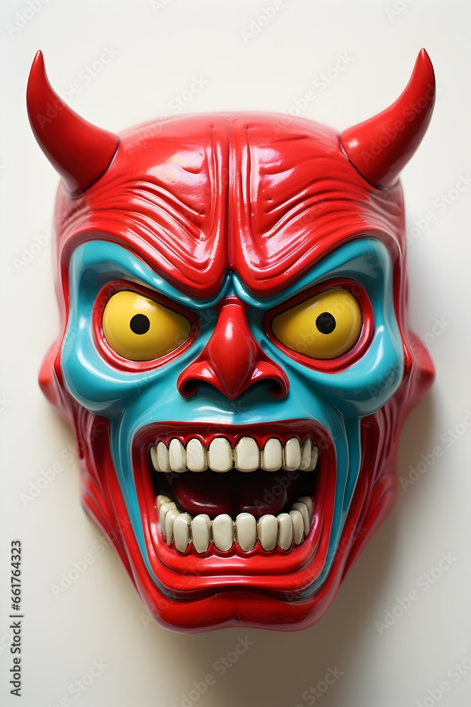 Obraz premium Demon mask halloween theme 3d object