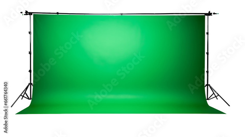 Green screen isolated on transparent background - Chroma key