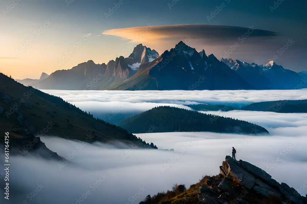 Being at the top of a mountain often means being closer to the clouds. The sight of billowing clouds rolling over peaks, forming stunning cloudscapes and misty valleys, adds a mystical touch to the ex