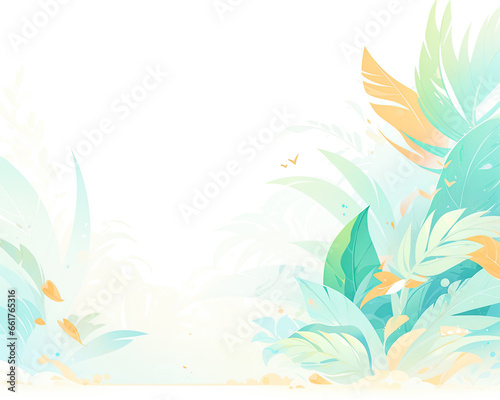 Flat abstract design of a nature leaf background, minimalism illustration, website, Ul design