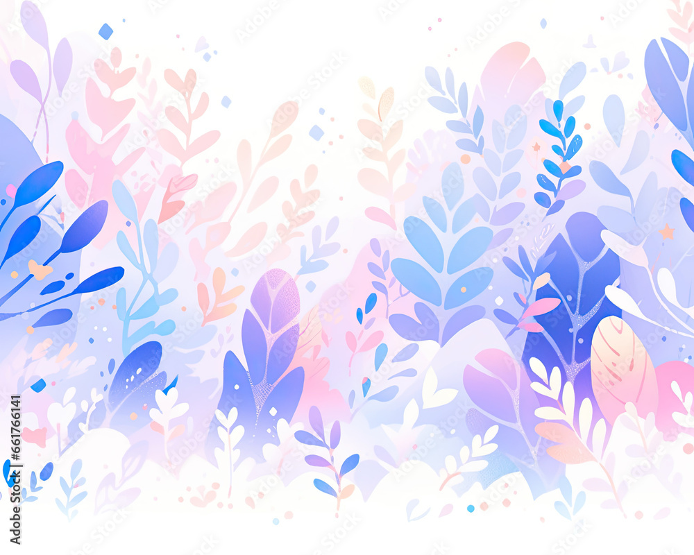 Flat abstract design of a nature spring background, minimalism illustration, website, Ul design