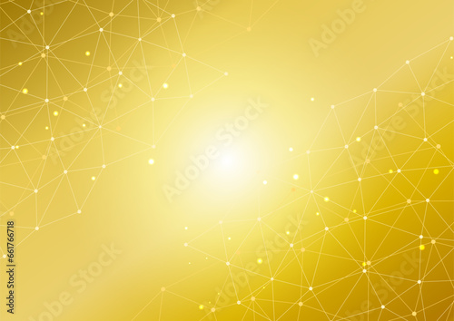繋がるゴールドのネットワーク背景