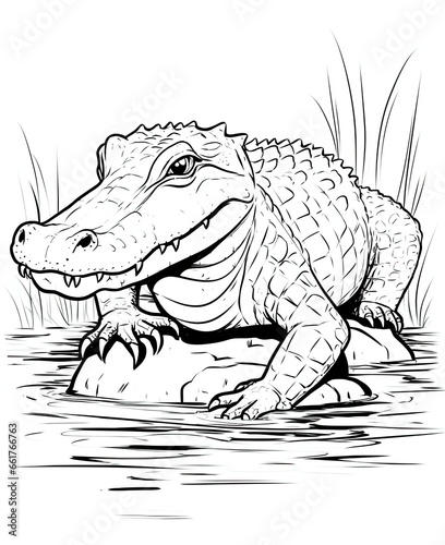 crocodile coloring page