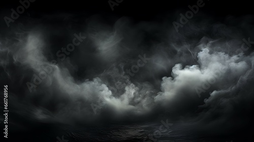 3d white smoke object illustration with dark background