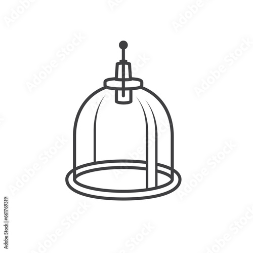 illustration of cupping therapy, vector art.