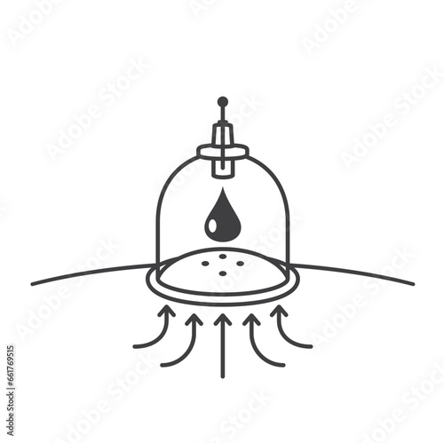illustration of cupping therapy, vector art.