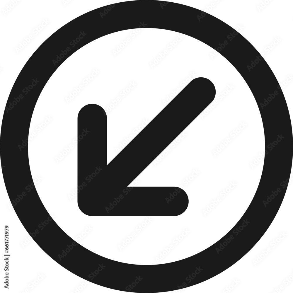 Down Left Arrow Icon Down Left Arrow Icon