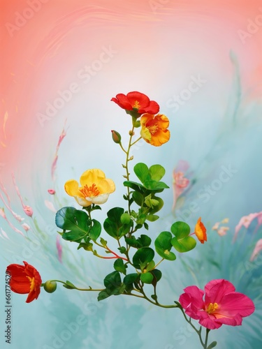 Simple background with flowers