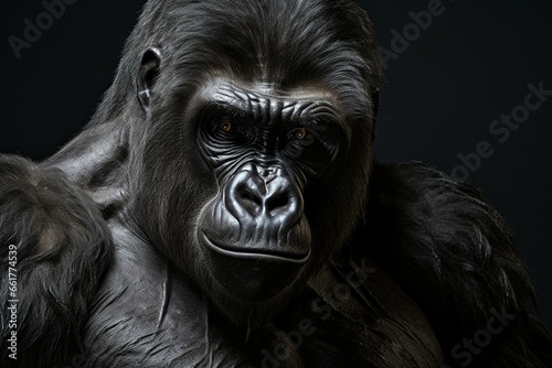A lifelike gorilla with accurate details and features. Generative AI