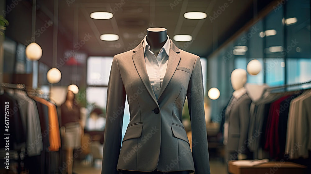 Business women's suit in store. Business women's suit in store.