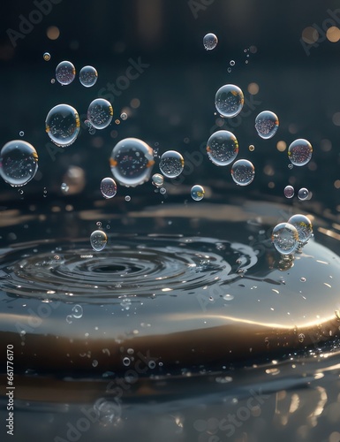 Air bubbles in the rain