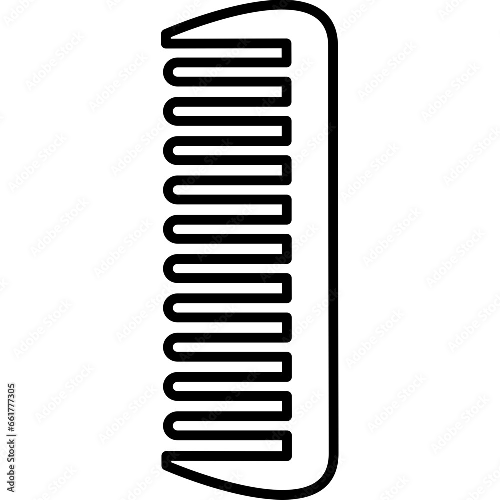 Barber comb icon Barber comb icon
