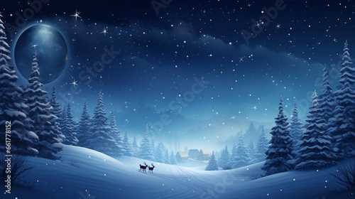 winter landscape with snow generated by AI © Adan